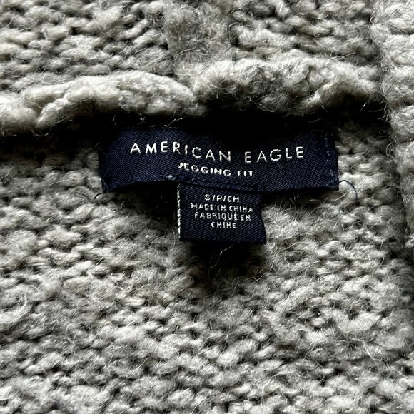 American Eagle - Soft Gray Hoodie Pullover Sweater - Picture 4 of 5